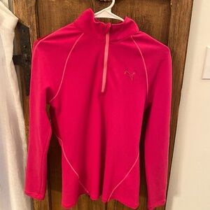 Puma Pink Zipper pullover Size XS
